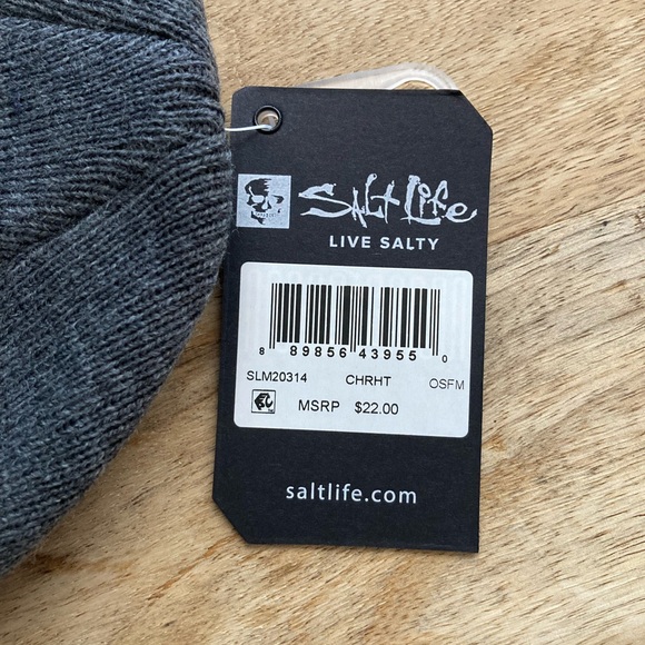 New Mens Salt life Beanie gray - Picture 3 of 4